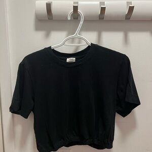 Wilfred Black Relaxed Crop Tee